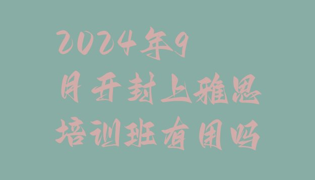 十大2024年9月开封上雅思培训班有用吗排行榜