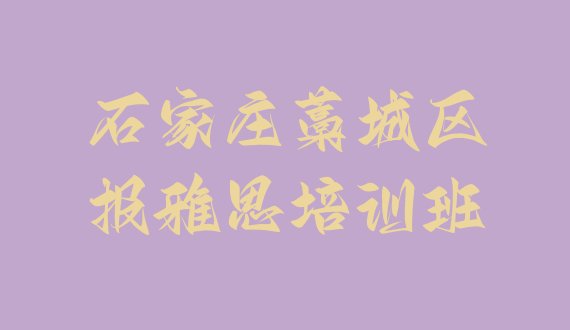 十大石家庄藁城区报雅思培训班排行榜