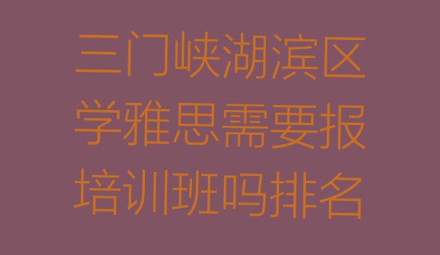 三门峡湖滨区学雅思需要报培训班吗排名”